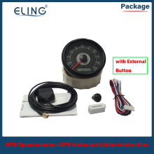 (200K-BN-classical) ELING Waterproof GPS Speedometer Car Motorcycle 85mm Adjustable Total Mileage with Red Yellow Backlight