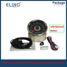 (200K-BS-classical) ELING Waterproof GPS Speedometer Car Motorcycle 85mm Adjustable Total Mileage with Red Yellow Backlight
