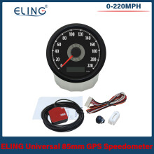 (220M-BN-classical) ELING Waterproof GPS Speedometer Car Motorcycle 85mm Adjustable Total Mileage with Red Yellow Backlight