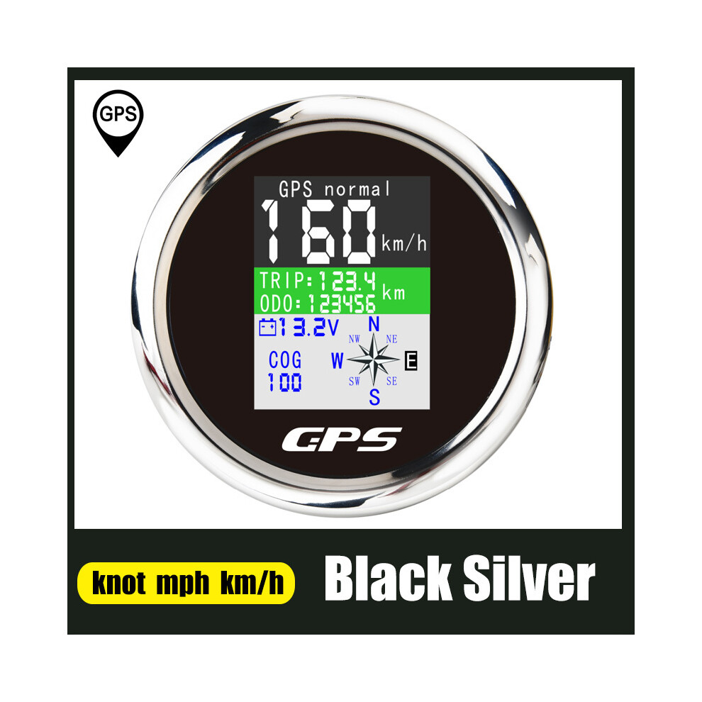 (Bs) 85Mm Gps Speedometer With Gps Antenna For Boat Car Motor Yacht Tft Screen Waterproof Odometer Adjustable 9008532337848