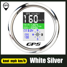 (WS) 85mm GPS Speedometer With GPS Antenna For Boat Car Motor Yacht TFT Screen Waterproof Odometer Adjustable