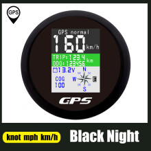 (BN) 85mm GPS Speedometer With GPS Antenna For Boat Car Motor Yacht TFT Screen Waterproof Odometer Adjustable