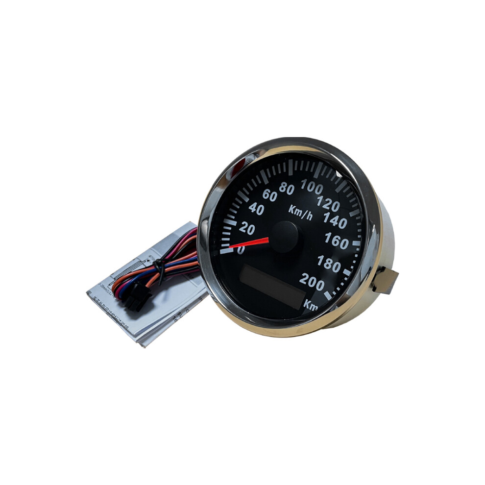 (200Km-Bs) Rhaxel 85Mm Speedometer Odometer Speedo Gauge For Car Truck Motor Auto With Backlight 12V 24V (Pulse 9008532338760