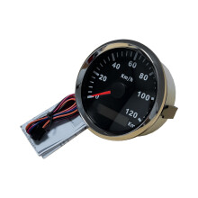 (120km-BS) RHAXEL 85mm Speedometer Odometer Speedo Gauge for Car Truck Motor Auto with Backlight 12V 24V (Pulse