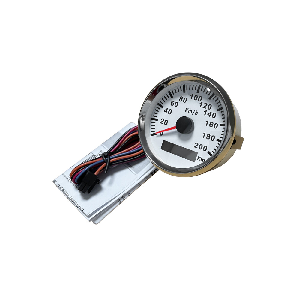 (200Km-Ws) Rhaxel 85Mm Speedometer Odometer Speedo Gauge For Car Truck Motor Auto With Backlight 12V 24V (Pulse 9008532323964
