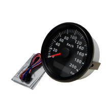 (200km-BN) RHAXEL 85mm Speedometer Odometer Speedo Gauge for Car Truck Motor Auto with Backlight 12V 24V (Pulse
