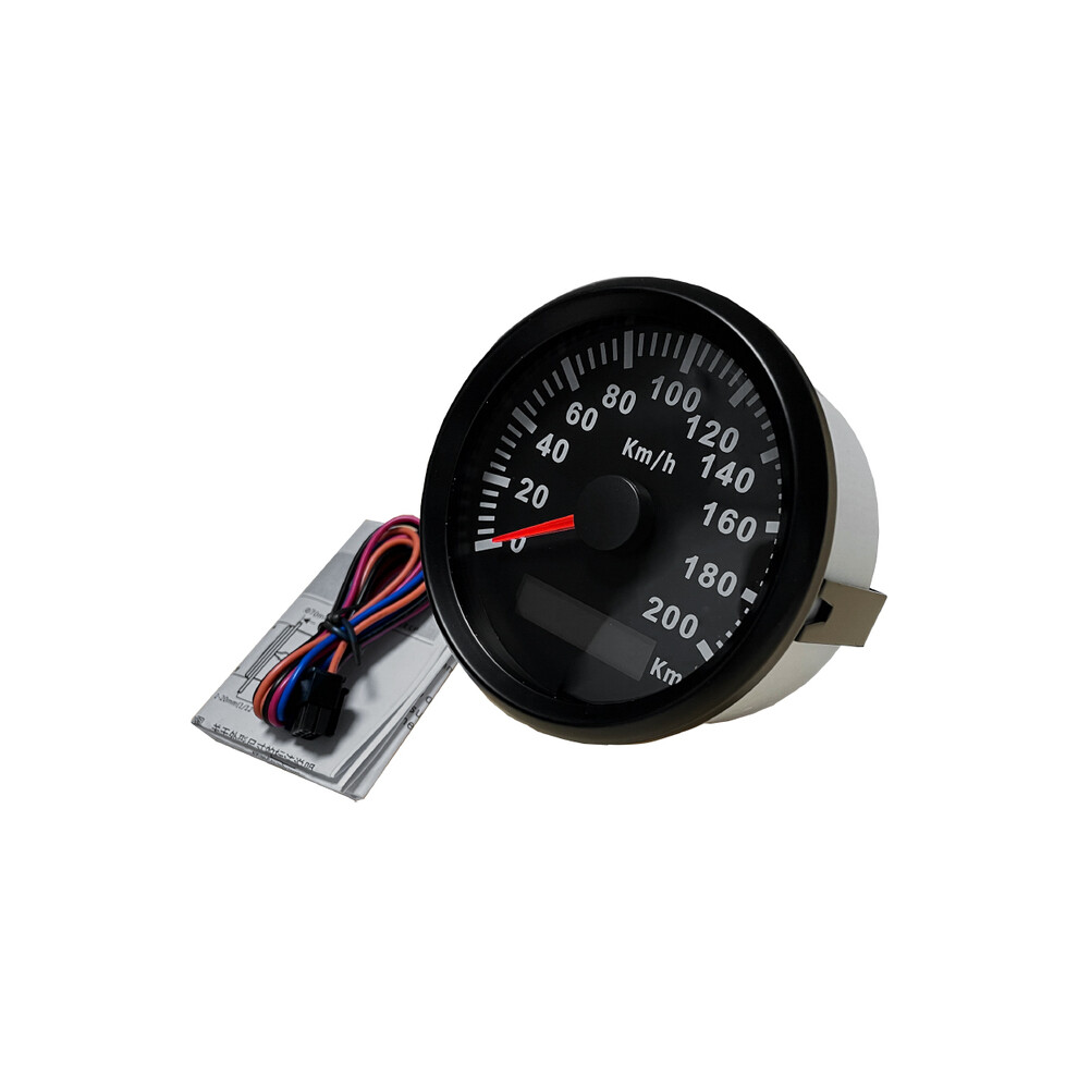 (200Km-Bn) Rhaxel 85Mm Speedometer Odometer Speedo Gauge For Car Truck Motor Auto With Backlight 12V 24V (Pulse 9008532323360