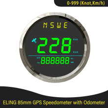 (Green-BS) Newest 85mm Digital GPS Speedometer 0-999 (Knots, km/h) for Marine Sailboat Yacht with Backlight GPS