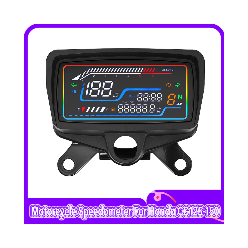 Motorcycle Speedometer Odometer Tachometer Instrument Led Electronics Digital Dashboard With Key Hole 9008532338708