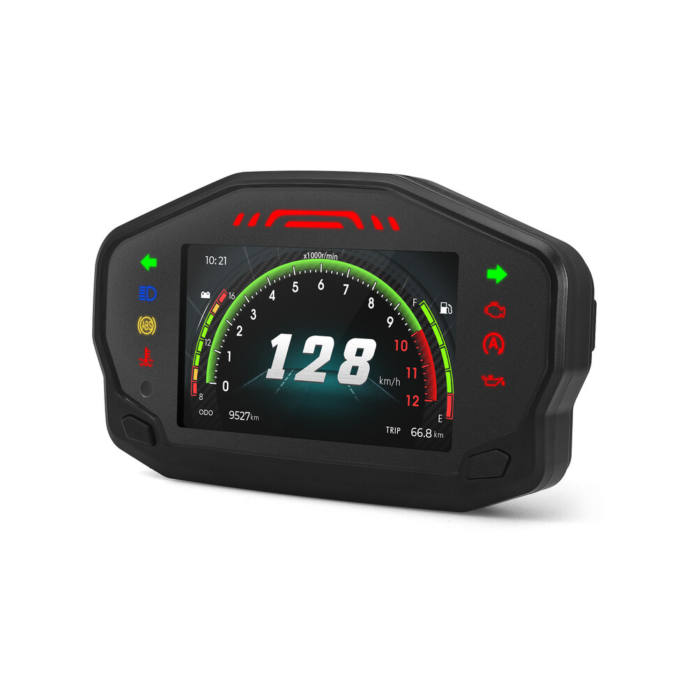 (No Sensor) Digital Motorcycle Speedometer Lcd Instrument Panel With Water Temperature Oil Level Mileage Moto Dashboard 9008532329850