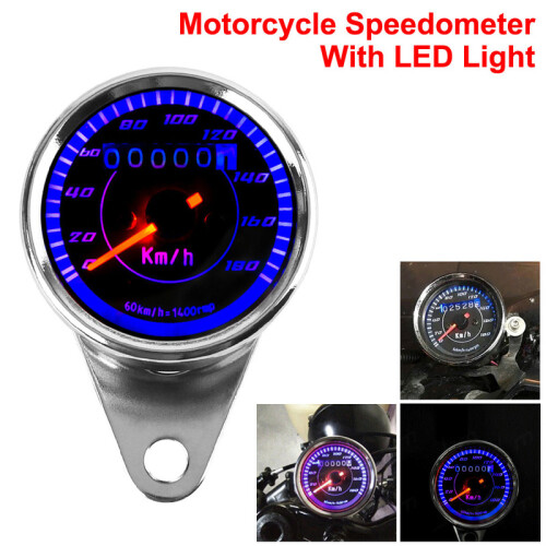(Silver) Moto Accessory Universal With LED Light Machinery Tachometer Modified Odometer Motorcycle Modification 2