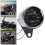(Silver) Moto Accessory Universal With LED Light Machinery Tachometer Modified Odometer Motorcycle Modification 5