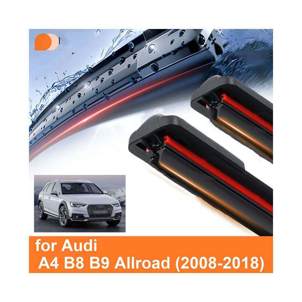 (2Pcs) Suitable For Audi A4 B8 B9 Allroad Rubber Frameless And Frameless Car Windshield Wiper Blades, Soft 9008532307650