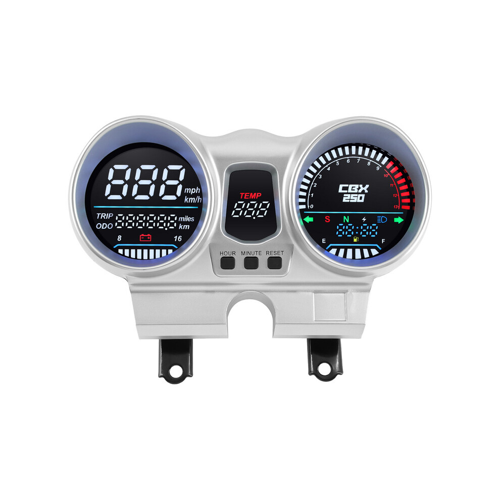 (Speed) 12V Motorcycle Speedometer Universal Lcd Dashboard Tachometer Tacho For Honda Cbx250 Cbf250 Twister 9008532329881