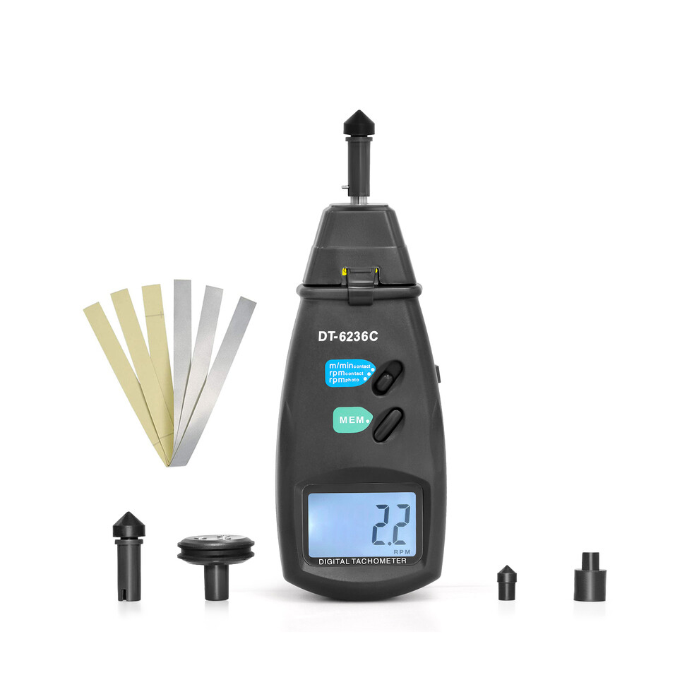 (Hp-Dt-6236C) Holdpeak Highly Accurate Digital Tachometer - Instant Readings From 2.5 To 99,999 Rpm With +/- 0.05% 9008532337121