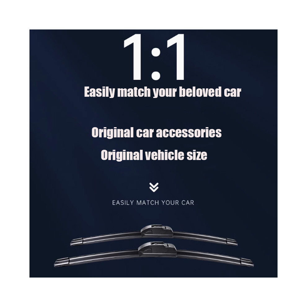 (13inch (325mm)) Car Wiper Blades Universal Soft Double Layer Rubber Frameless Bracketless Brushes Accessories Windshield-image-OPC-PGJQMMD-NEW