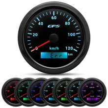 (0-120KMH-BN) 85MM Universal GPS Speedometer Gauge For Car Marine Boat 200 Kmh Speed Gauge Meter With GPS Antenna
