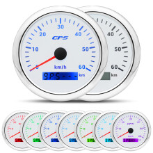 (0-60KMH-WS) 85MM Universal GPS Speedometer Gauge For Car Marine Boat 200 Kmh Speed Gauge Meter With GPS Antenna