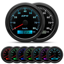 (0-80KMH-BN) 85MM Universal GPS Speedometer Gauge For Car Marine Boat 200 Kmh Speed Gauge Meter With GPS Antenna