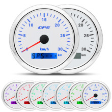 (0-30KMH-WS) 85MM Universal GPS Speedometer Gauge For Car Marine Boat 200 Kmh Speed Gauge Meter With GPS Antenna