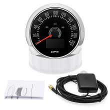 (200 KMH BS) 85MM Digital GPS Speedometer Speed Meter With GPS Antenna For Car Marine Boat 7 Color Backlight Speed