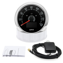 (160 MPH BS) 85MM Digital GPS Speedometer Speed Meter With GPS Antenna For Car Marine Boat 7 Color Backlight Speed