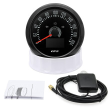 (200 KMH BN) 85MM Digital GPS Speedometer Speed Meter With GPS Antenna For Car Marine Boat 7 Color Backlight Speed