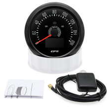(160 MPH BN) 85MM Digital GPS Speedometer Speed Meter With GPS Antenna For Car Marine Boat 7 Color Backlight Speed