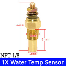 (Only Temp Sensor) 6 in 1 Multi-functional 85MM GPS Speedometer+Fuel Level+Water Temp+Oil Press+Volt+Tachometer Temperarure