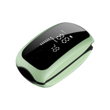 (Green) Rechargeable Medical Oximeter Strap Lanyard Fingertip Pulse Oximeter Blood Oxygen Saturation Monitor
