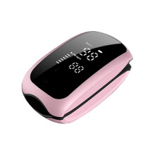 (Pink) Rechargeable Medical Oximeter Strap Lanyard Fingertip Pulse Oximeter Blood Oxygen Saturation Monitor