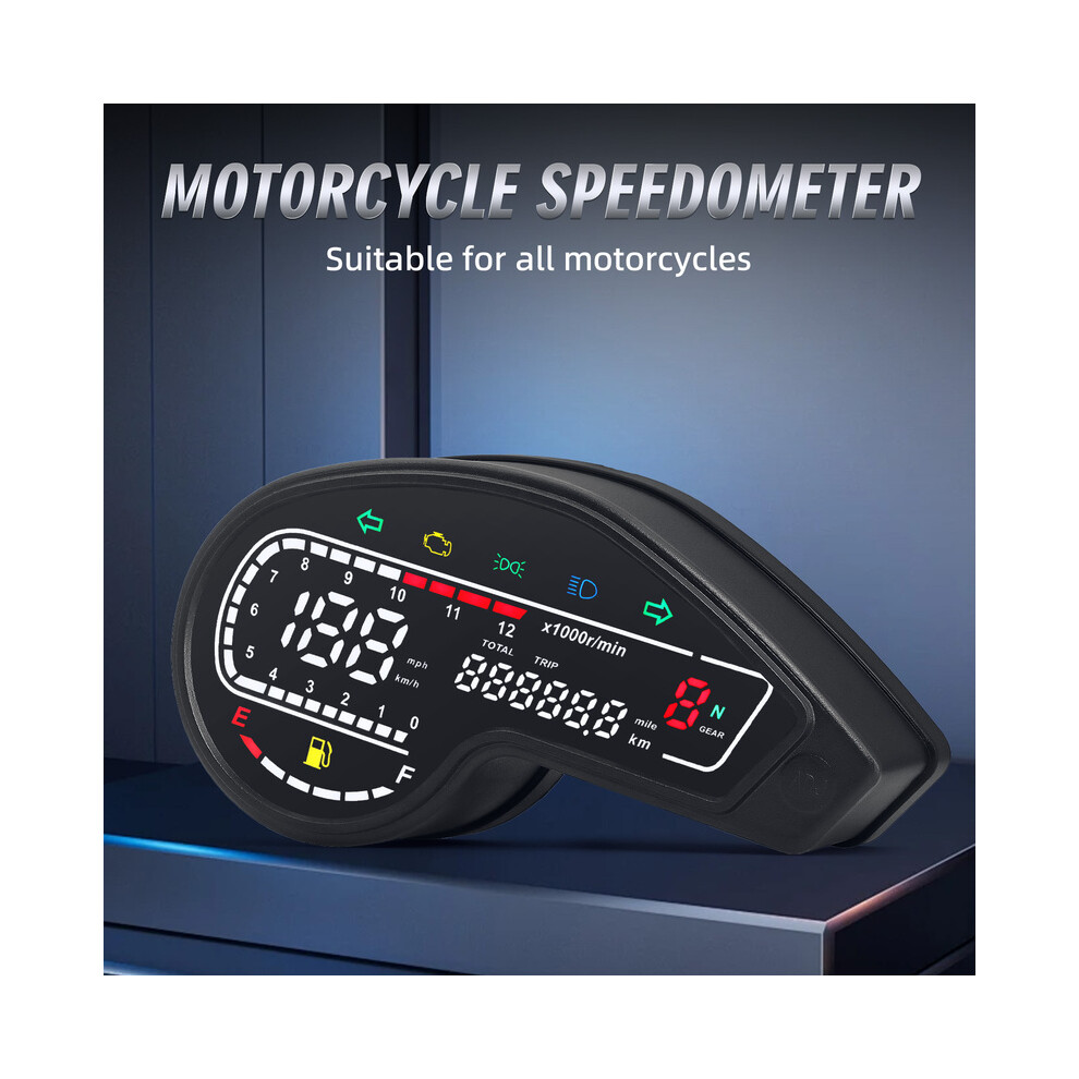 Motorcycle Speedometer 12V Universal Multifunctional Moto Gauge Led Digital Odometer For Honda Nxr150 9008532327900