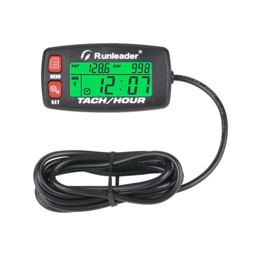 (Red) Tachometer Gauge Inductive Alert Rpm Engine Hour Meter Backlit Resettable Tacho Hour Meters For Motorcycle Red 9008532328242