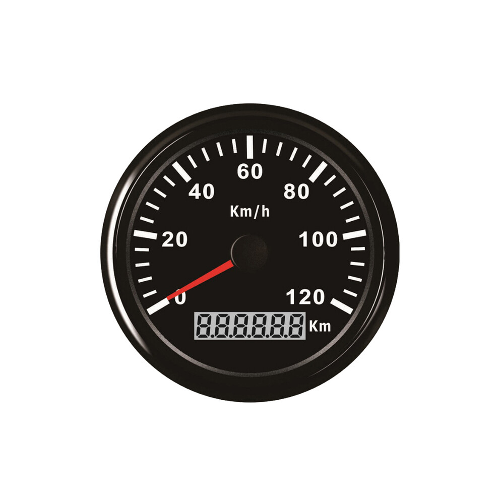 (120Km-Bn) 85Mm Newest Speedometer Odometer Speed Gauge For Car Truck Motor With Backlight 12V 24V (Pulse Signal) Red 9008532337893