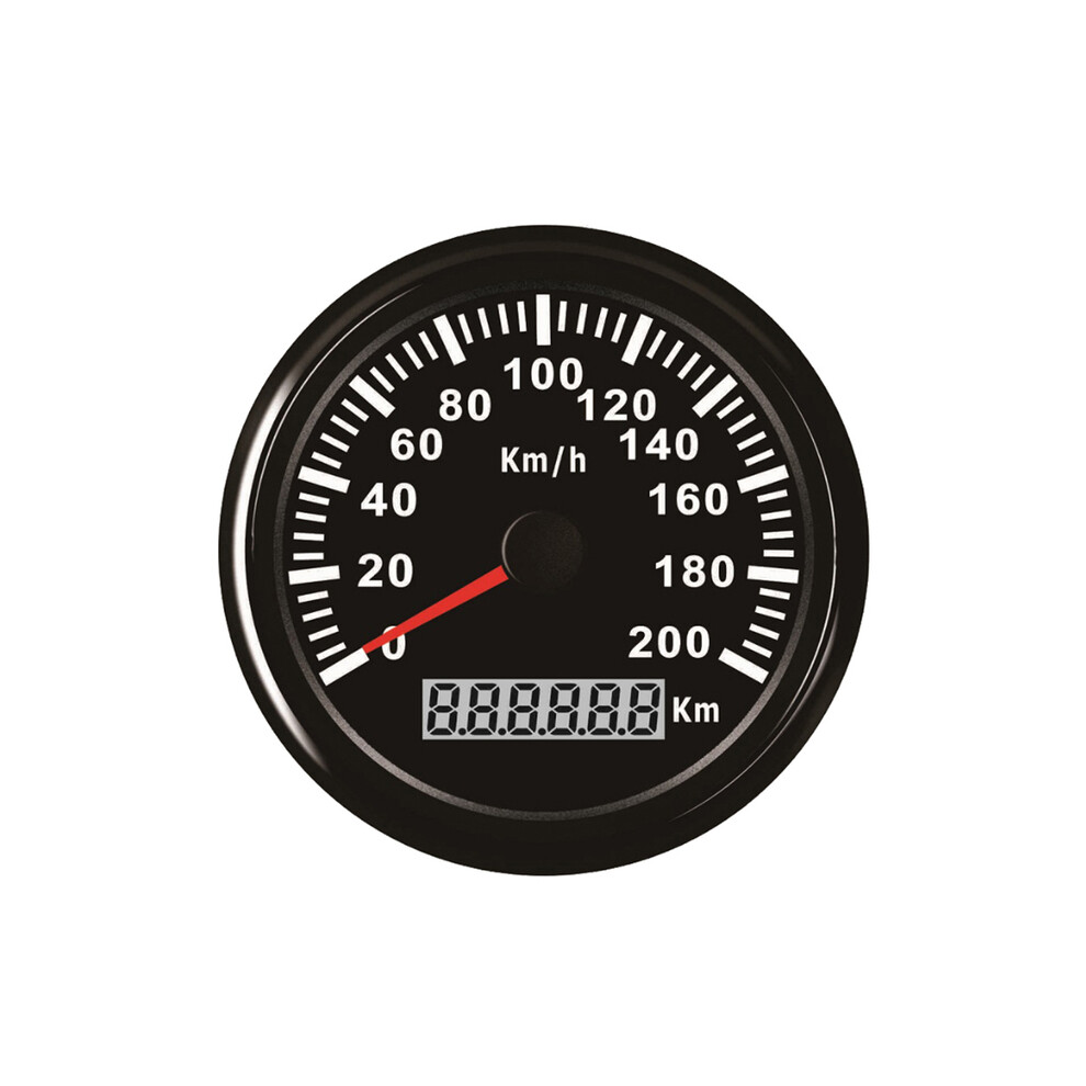 (200Km-Bn) 85Mm Newest Speedometer Odometer Speed Gauge For Car Truck Motor With Backlight 12V 24V (Pulse Signal) Red 9008532338654