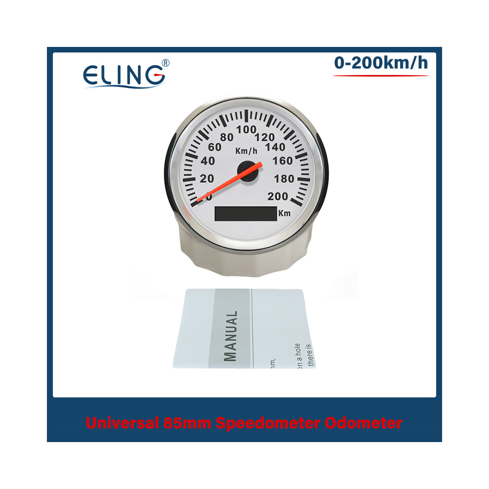 (200K Ws) Universal 85Mm Speedometer Odometer Speedometer For Car Truck Boat With Backlight 12V 24V (Pulse Signal) 9008532328327