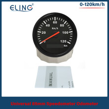 (120K BN) Universal 85mm Speedometer Odometer Speedometer for Car Truck Boat with Backlight 12V 24V (Pulse Signal)
