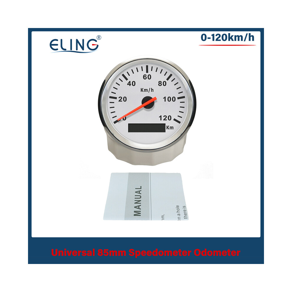 (120K Ws) Universal 85Mm Speedometer Odometer Speedometer For Car Truck Boat With Backlight 12V 24V (Pulse Signal) 9008532330870