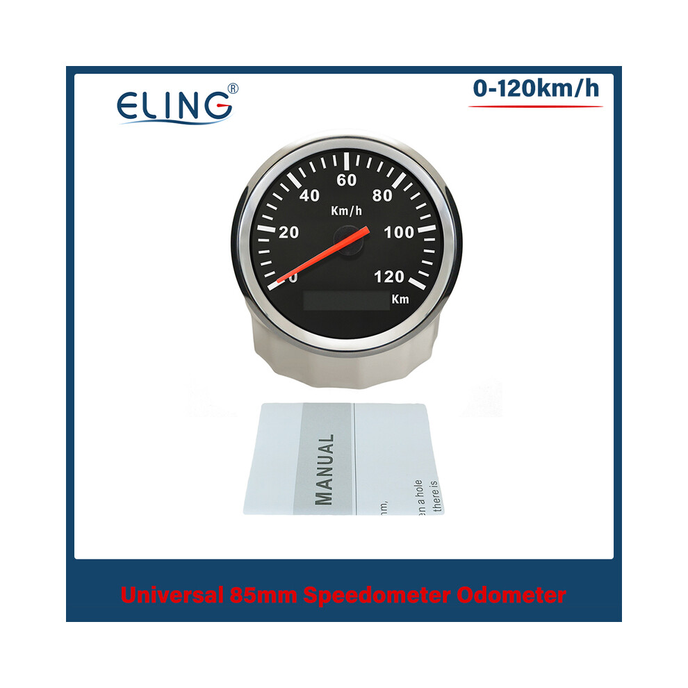 (120K Bs) Universal 85Mm Speedometer Odometer Speedometer For Car Truck Boat With Backlight 12V 24V (Pulse Signal) 9008532328372