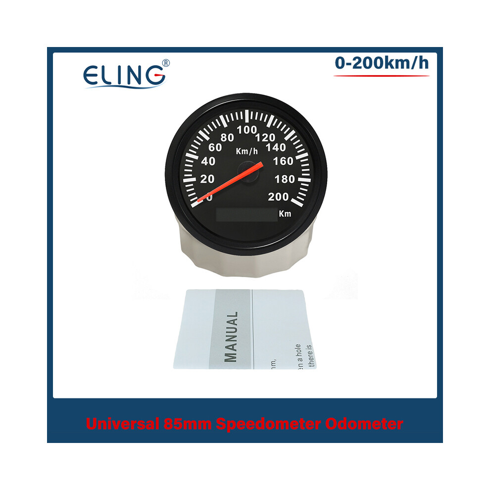 (200K Bn) Universal 85Mm Speedometer Odometer Speedometer For Car Truck Boat With Backlight 12V 24V (Pulse Signal) 9008532328310