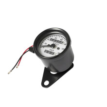 (black) Black 12V Motorcycle Dual Odometer Speedometer Gauge Miles Test Meter Motorbike Dual Speed Meter with