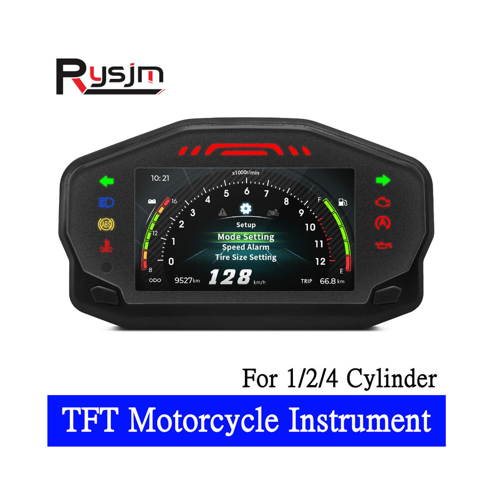 Tft Lcd Display Motorcycle Gauge Universal Motorbike Instrument Speedometer Odometer Tachometer For 9008532323841