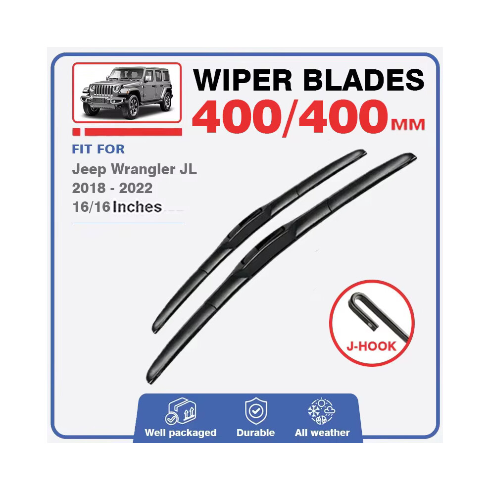 (Front) Front Rear Wiper Blades Set For Jeep Wrangler Jl 2018 - 2022 Windshield Wiper Brush Windscreen Window 9008532305427