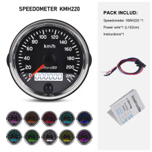 (Speedometer) Universal Car GPS Speedometer 12V 24V 85mm 220km/h Speed Meter With White/Amber Backlight With LCD For