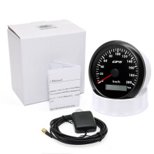 (200kmh BN) 85MM GPS Speedometer Gauge 7 Color Light with GPS Antenna Waterproof Motorcycle Boat Car Truck Speed