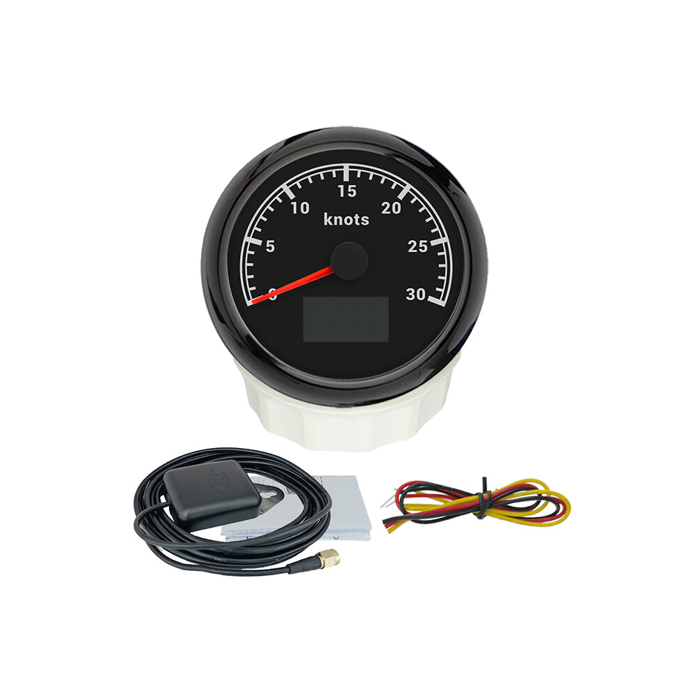(30Knots Bn) Rhaxel 85Mm Waterproof Gps Speedometer 0-30Knots 0-200Km/H 0-80Mph Odometer With 7 Colors Backlight 9008532332607