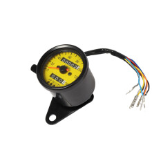 (3) Universal Motorcycle LED Backlight Dual Odometer 0-140KM/H Speedometer Gauge Vintage Tachometer