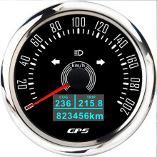 (BS 200kmh) 85mm Boat GPS Speedometer 0-160 MPH 200 KMH Odometer Gauge With Antenna Speed Meter Trip ODO COG Waterproof