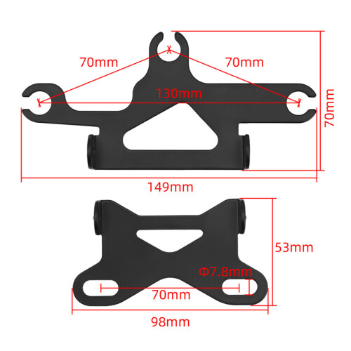 (B) Speedometer Motorcycle Bracket for 1-4 Cylinder Motorcycle Speedometer Bracket Waterproof Durable Motorcycle 2