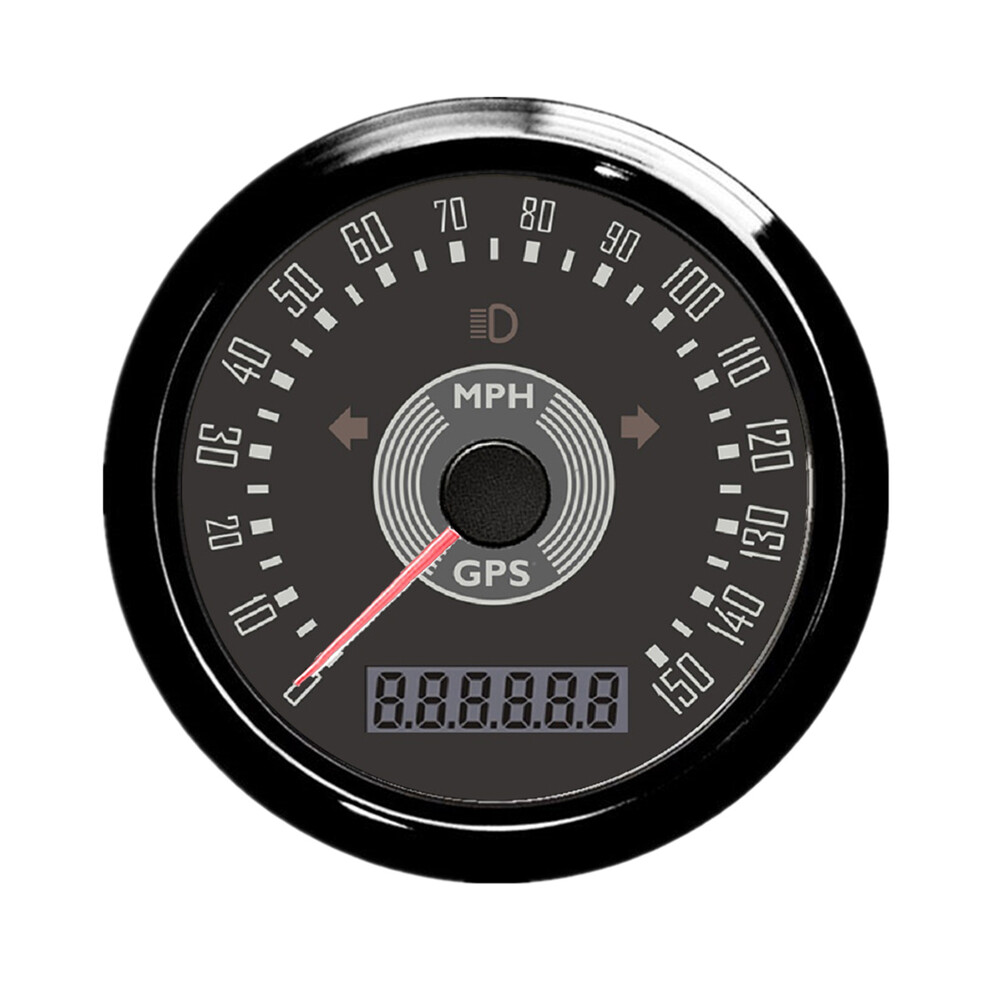 (150Mph Bn) Classical 85Mm Gps Speedometer Odometer Adjustable With And Backlight For Car Motorcycle Red/Yellow 9008532331655